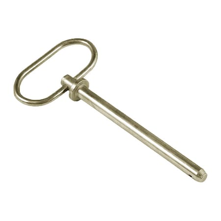 Detent Hitch Pin, 3/8 in Dia, 6 in Usable L, Steel, 1 PK MPN:HP-0375-4000R