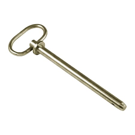 Detent Hitch Pin, 1/2 in Dia, 6-3/4 in Usable L, Steel, 1 PK MPN:HP-0500-5750R