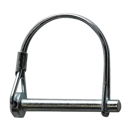 Double Wire Snap Safety Pin, 1/4 in Dia, 1-3/4 in Lg, 4 in Shank Lg MPN:SNAP-250-1750R