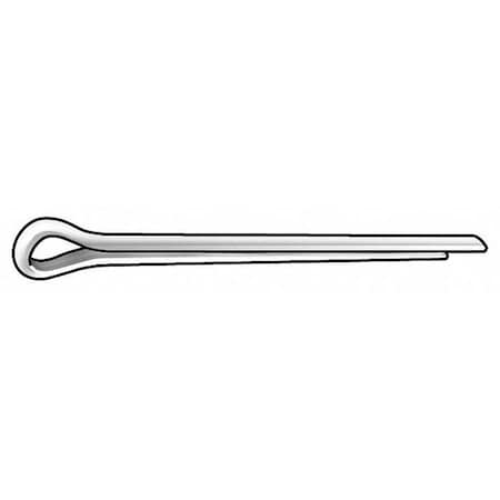 Extended Prong Cotter Pin, 5/64 in Dia, 1-1/8 in L, Low Carbon Steel, 100 PK MPN:U39350.007.0125