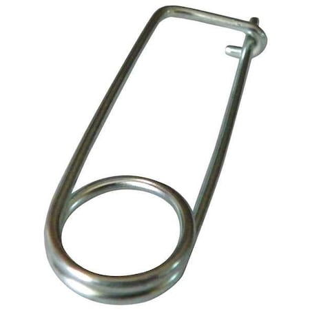 Single Wire Tab Lock Safety Pin, 5/64 in Dia, 1-11/16 in Lg, 0.091 in Wire Dia, 2-3/4 in Shank Lg, 25 PK MPN:U39632.009.0168
