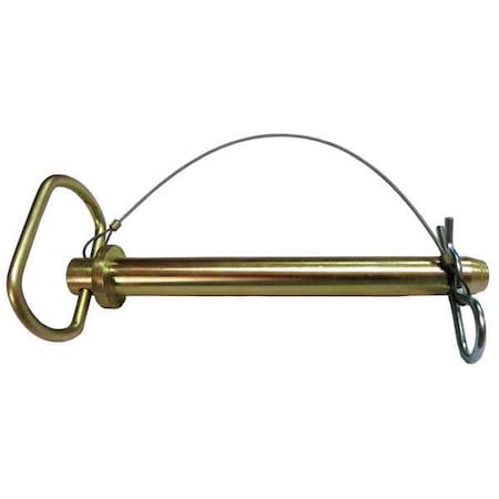 Hitch Pin, Detent, 3/4 in Pin Dia, 6 1/4 in Shank Lg, Steel, Zinc Plated Finish MPN:U39666.075.0625