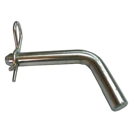 Bent Hitch Pin, 1/2 in Dia, 5 in Usable L, Steel, 1 PK MPN:U39667.050.0300