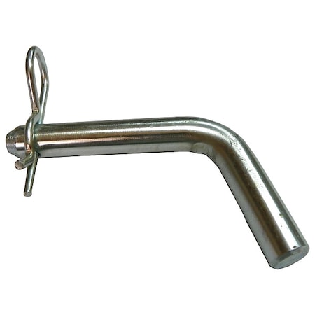 Hitch Pin, Bent, 1/2 in Pin Dia, 4 in Shank Lg, Steel, Zinc Plated Finish MPN:U39667.050.0400
