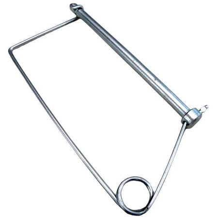 Single Wire Tab Lock Safety Pin, 1/4 in Dia, 6 in Lg, 0.091 in Wire Dia, 4-7/16 in Shank Lg, 1 PK MPN:U39681.025.0400