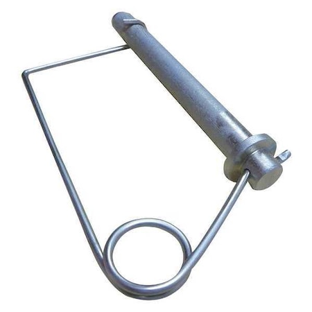 Single Wire Tab Lock Safety Pin, 5/8 in Dia, 6 in Lg, 0.177 in Wire Dia, 5-11/32 in Shank Lg, 1 PK MPN:U39681.062.0400