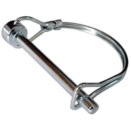 Double Wire Snap Safety Pin, 1/4 in Dia, 2-1/2 in Lg, 0.091 in Wire Dia, 2-3/4 in Shank Lg, 1 PK MPN:U39683.025.0250