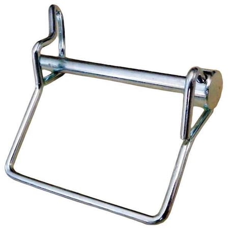Single Wire Tab Lock Safety Pin, 1/4 in Dia, 2-1/2 in Lg, 0.12 in Wire Dia, 2-3/4 in Shank Lg, 5 PK MPN:U39686.025.0250