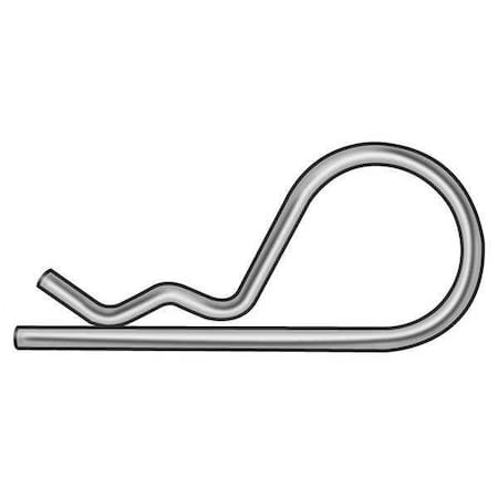 Bridge Cotter Pin, 1/8 in Dia, 2-9/16 in L, Stainless Steel, 25 PK MPN:WWG-BPS-211