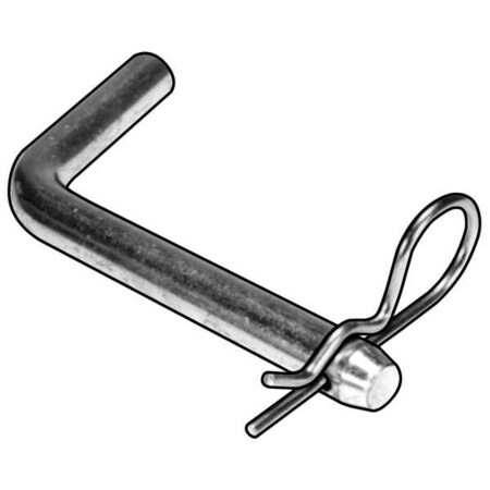 Bent Hitch Pin, 3 in Dia, 4-3/4 in Usable L, Low Carbon Steel, 1 PK MPN:WWG-BTPBP-009