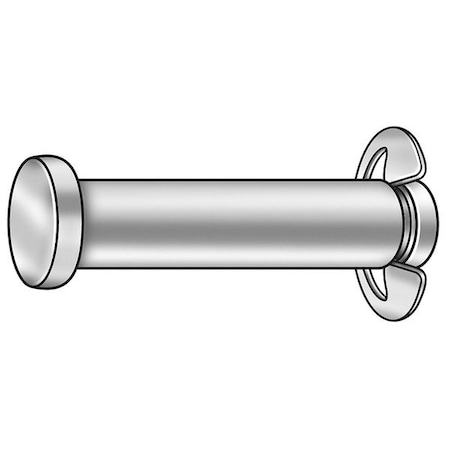 Grooved Clevis Pin, 1/4 in Dia, 13/32 in Usable Lg, Stainless Steel, 1 PK MPN:WWG-CLPGSRR-044