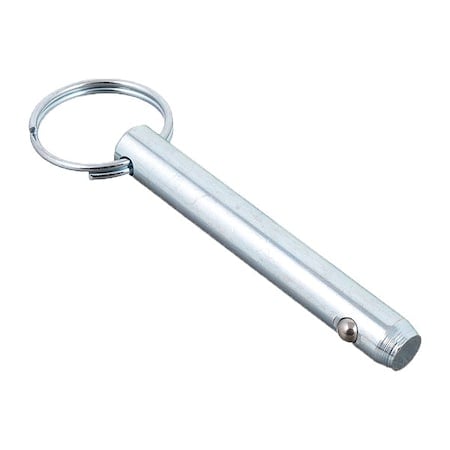 Detent Hitch Pin, 1/4 in Dia, 3 in Usable L, Steel, 10 PK MPN:WWG-DTP02501000