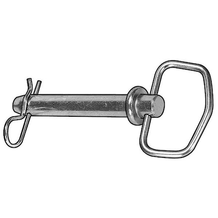 Detent Hitch Pin, 5/8 in Dia, 5-3/4 in Usable L, Steel, 1 PK MPN:WWG-HP-005