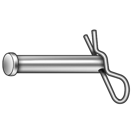 Standard Clevis Pin, 3/16 in Dia, 1-39/64 in Usable Lg, Steel, 10 PK MPN:WWGCLPZBP046