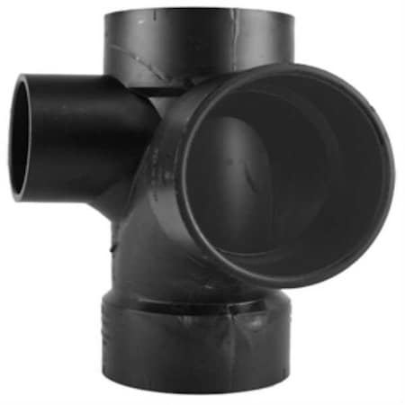 ABS, SanitaryTee, 3in, 3inHub, 3in, 2inHub MPN:02782