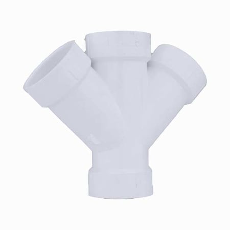 PVC Double Wye, Hub, 6 in Pipe Size MPN:05842
