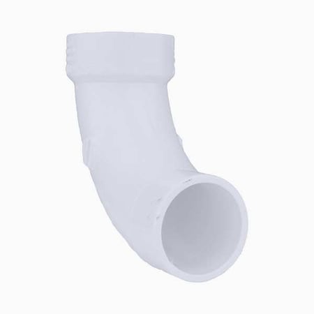 PVC Street Elbow, 90 Degrees, Long Sweep, Spigot x Hub, 4 in Pipe Size MPN:06064