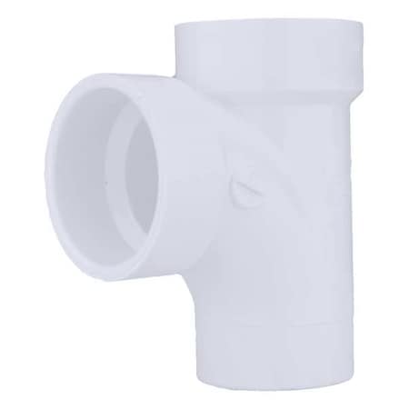 PVC Sanitary Street Tee, Hub x Hub x Spigot, 1-1/2 in Pipe Size MPN:06112