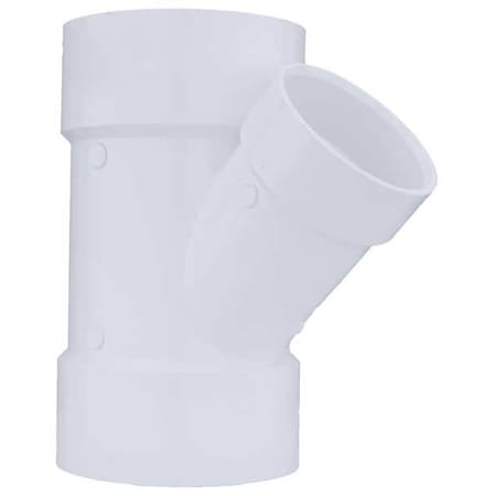 PVC Wye, Hub, 6 in x 6 in x 4 in Pipe Size MPN:06137