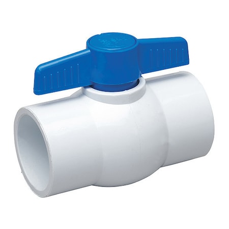 Manual 2-Way Ball Valve, Socket, PVC MPN:107-638-NP