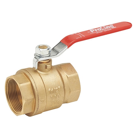 Manual 2-Way Ball Valve, 2 in FNPT x 2 in FNPT, Standard Port, 900 psi CWP, Lever Handle, Bronze MPN:107-818