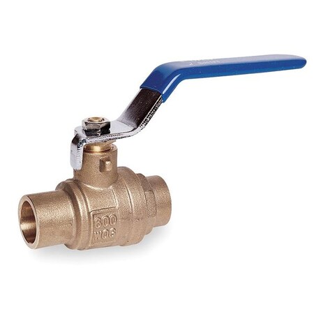 Manual 2-Way Ball Valve, Sweat, Brass MPN:107-853