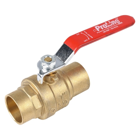 Manual 2-Way Ball Valve, Sweat, Brass MPN:107-855