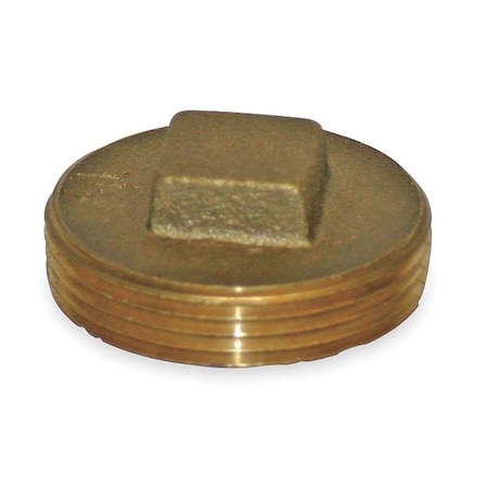 Brass Raised Square Head Plug, MNPT, 2