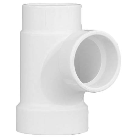 PVC Sanitary Tee, Hub, 2 in x 1 1/2 in x 1 1/2 in Pipe Size MPN:1CNW9