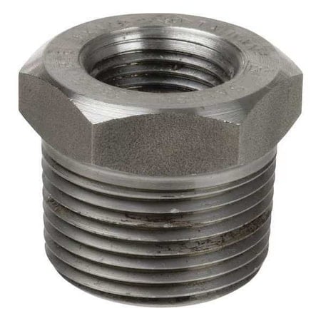 2 in x 1-1/4 in 316 Stainless Steel Hex Reducing Bushing, Male NPT x Female NPT, Class 3000 MPN:1LTX7