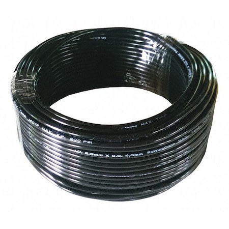 Tubing, 2.5mm ID x 4mm OD, 100 Ft, Black MPN:1PBR5
