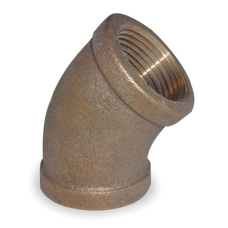 45 Degrees Elbow Red Brass 45 Degrees Elbow, 1 1/4 in Female NPT X 1 1/4 in Female NPT MPN:1VEV2
