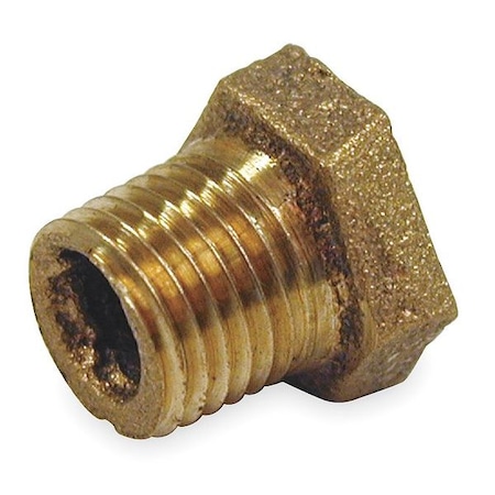 Hex Bushing Red Brass Hex Bushing, 1/4 in Male NPT X 1/8 in Female NPT MPN:1VFV3