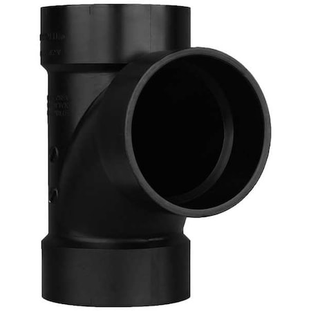 ABS, SanitaryTee, 4in, 4inHub, 4in MPN:1WHT9