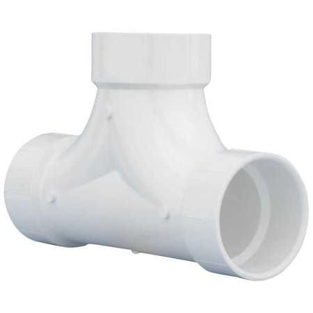 PVC Two Way Cleanout Tee, Hub, 3 in Pipe Size MPN:1WJN7