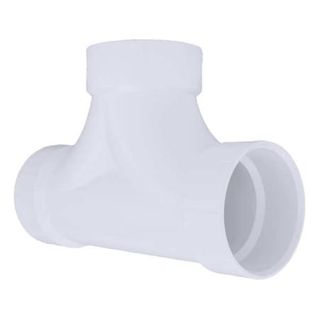 PVC Two Way Cleanout Tee, Hub, 4 in Pipe Size MPN:1WJN8