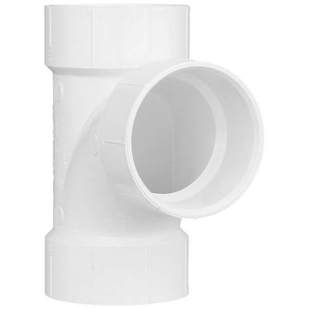 PVC Sanitary Tee, Hub, 3 in Pipe Size MPN:1WJP5