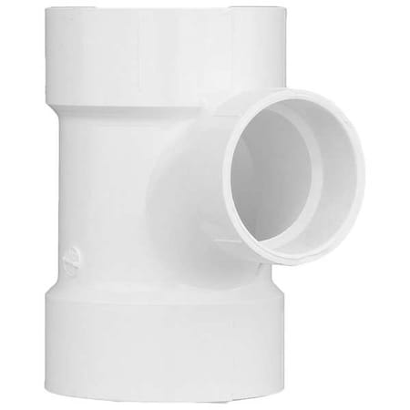 PVC Sanitary Tee, Hub, 3 in x 3 in x 2 in Pipe Size MPN:1WJP8