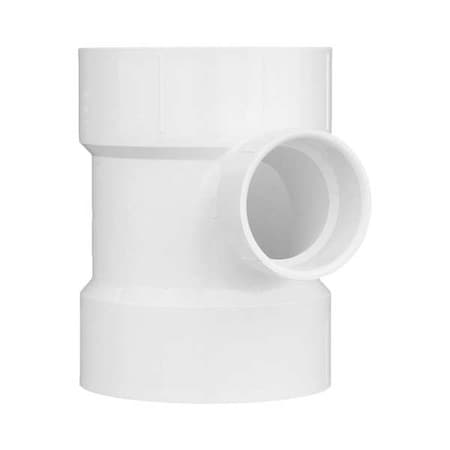 PVC Sanitary Tee, Hub, 4 in x 4 in x 2 in Pipe Size MPN:1WJR1