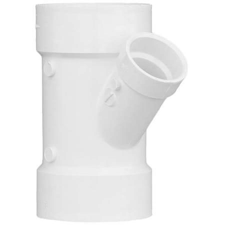 PVC Reducing Wye, Hub, 3 in x 3 in x 1 1/2 in Pipe Size MPN:1WJU9