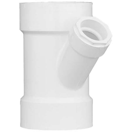 PVC Reducing Wye, Hub, 4 in x 4 in x 1 1/2 in Pipe Size MPN:1WJV8
