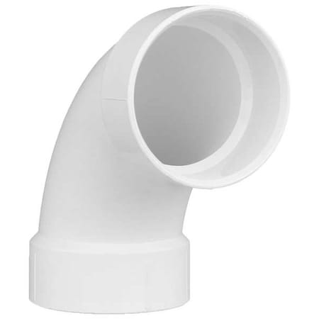 PVC 90 Degree Long Sweep Elbow, Hub, 4 in Pipe Size MPN:1WJZ5
