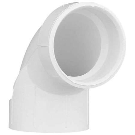 PVC 90 Degree Elbow, Hub, 1-1/2 in Pipe Size MPN:1WJZ9