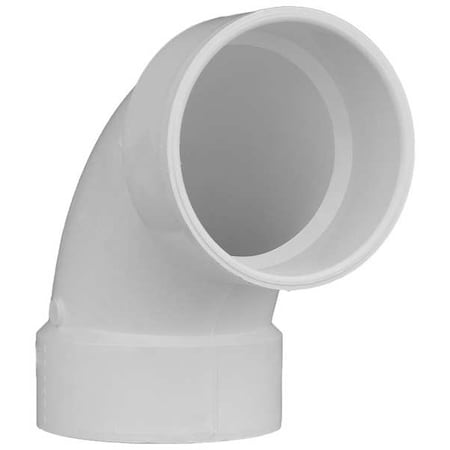 PVC Elbow, 90 Degrees, Hub, 4 in Pipe Size MPN:1WKA6
