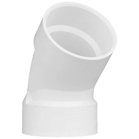 PVC 45 Degree Elbow, Hub, 3 in Pipe Size MPN:1WKC5