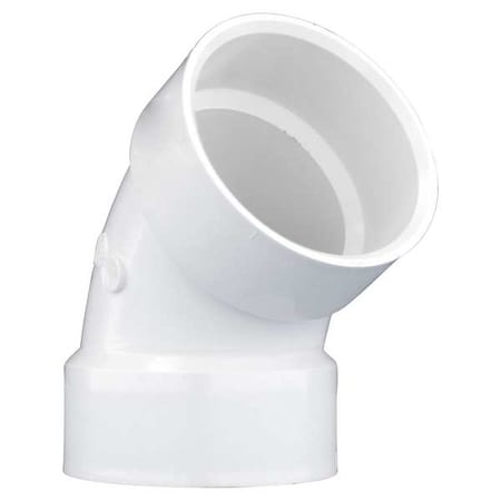 PVC Elbow, 60 Degrees, Hub, 3 in Pipe Size MPN:1WKE3