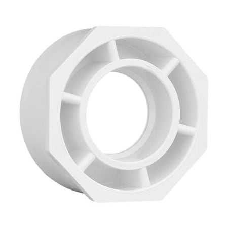 PVC Flush Bushing, Hub x Spigot, 3 in x 1 1/2 in Pipe Size MPN:1WKF4
