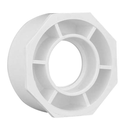 PVC Flush Bushing, Hub x Spigot, 4 in x 2 in Pipe Size MPN:1WKF7