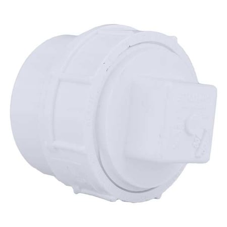 PVC Cleanout Adapter with Plug, FNPT x Spigot, 2 in Pipe Size MPN:1WKR7