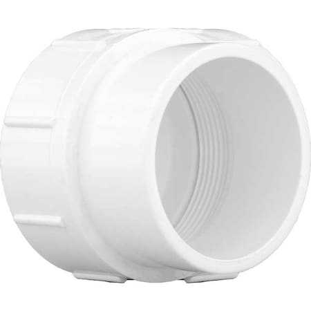 PVC Cleanout Adapter with Plug, FNPT x Spigot, 3 in Pipe Size MPN:1WKR8